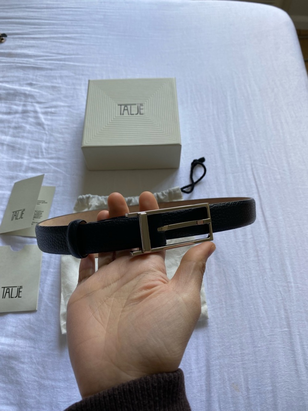 Talje classic Black Leather Belt